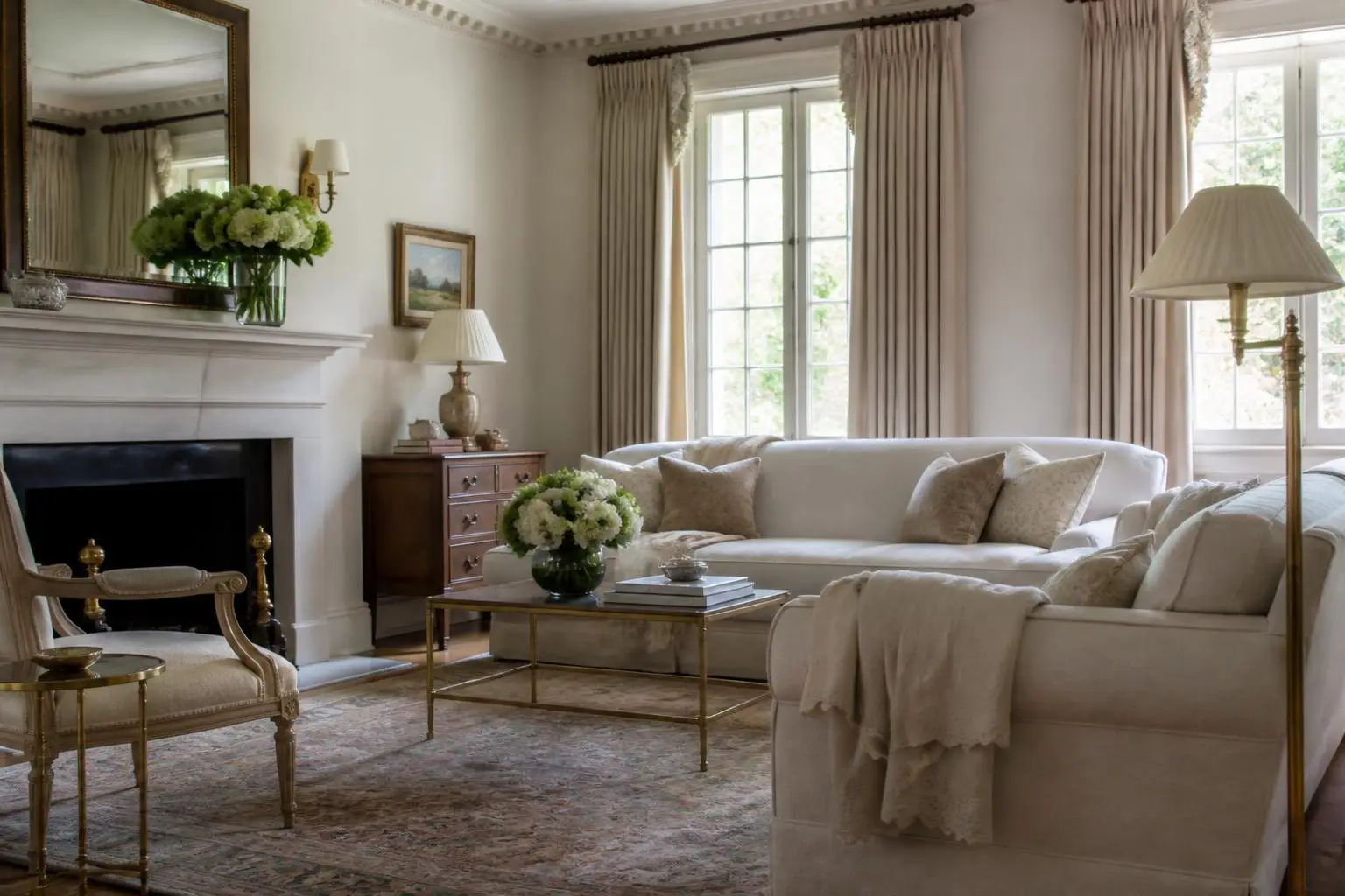 A formal dining room with paneling and a chandelier in a historic Charlotte home
